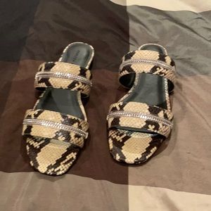 New REBECCA MINKOFF Marciann Snake Embossed Sandal